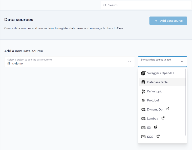 new data source flow