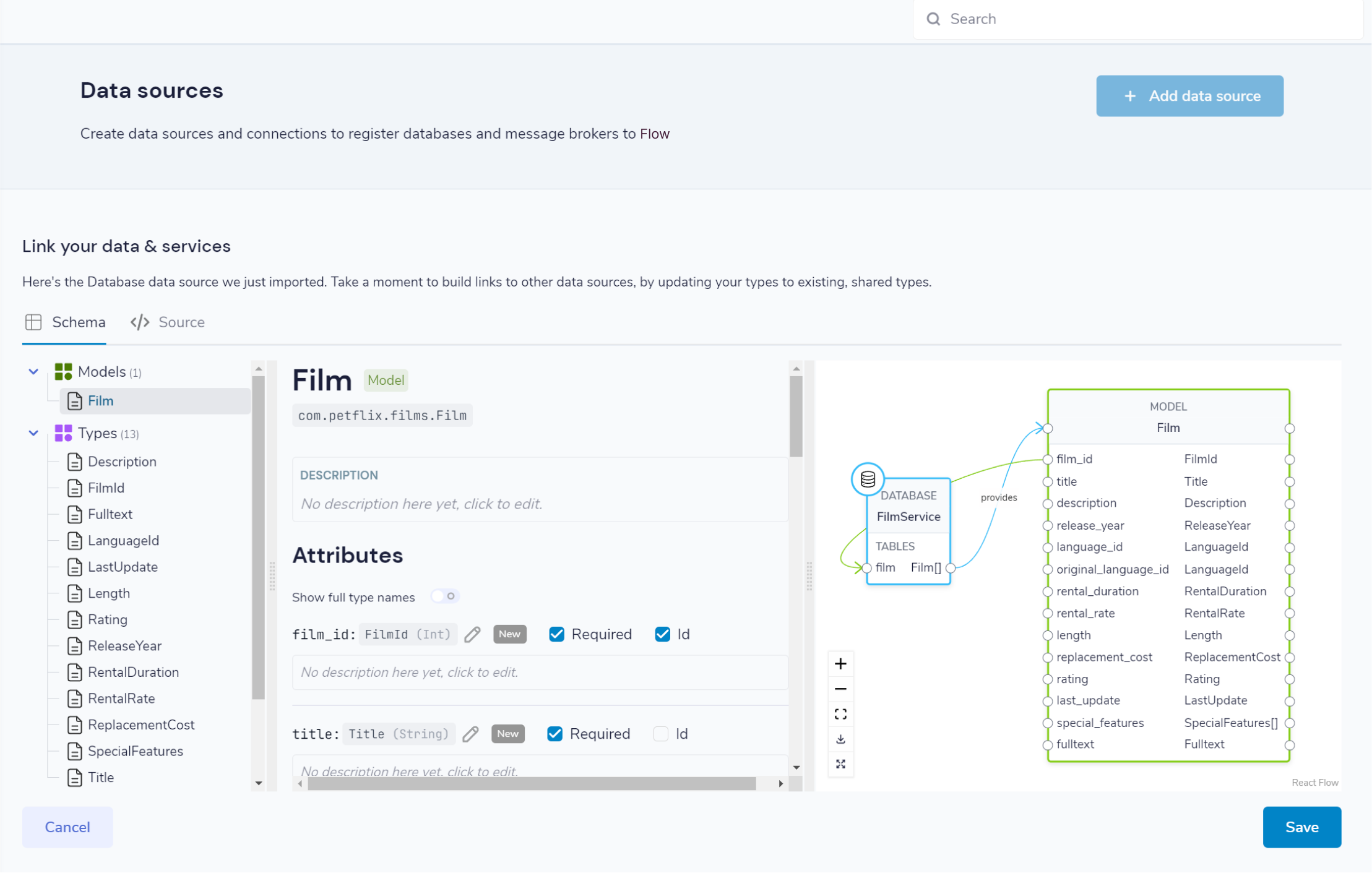 Schema view