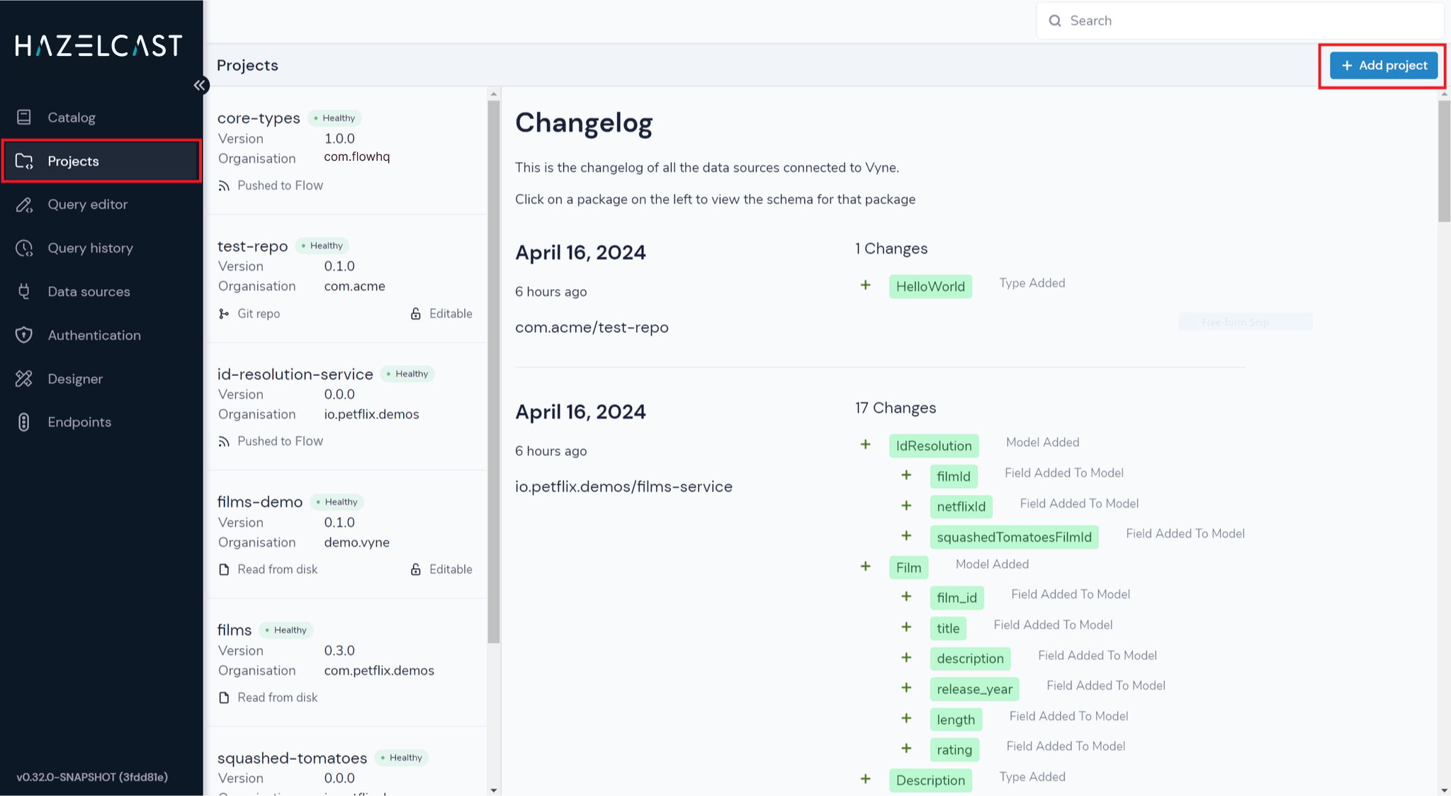 add schema sources flow