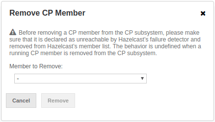 Remove CP Member Confirmation