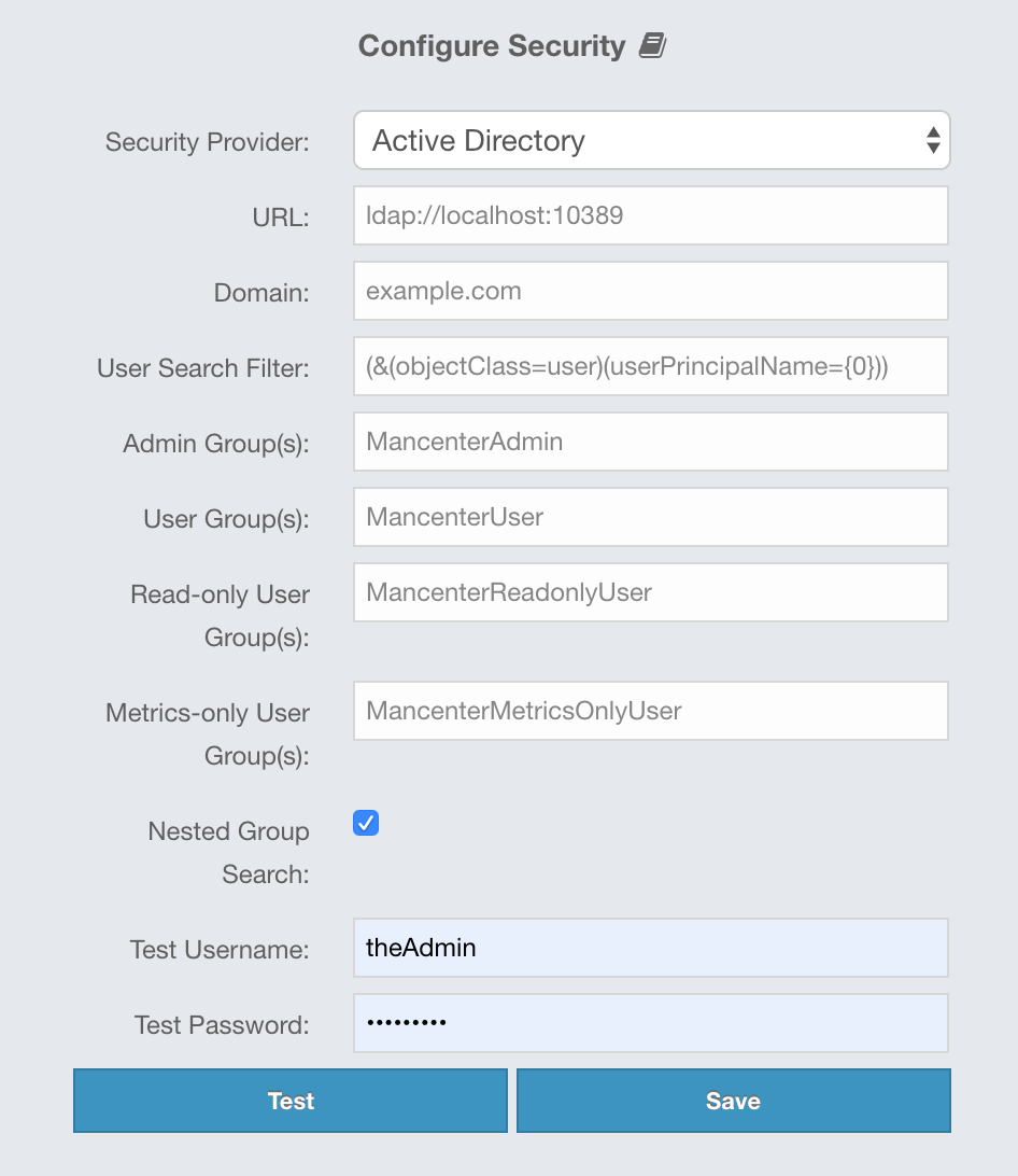 Active Directory Configuration