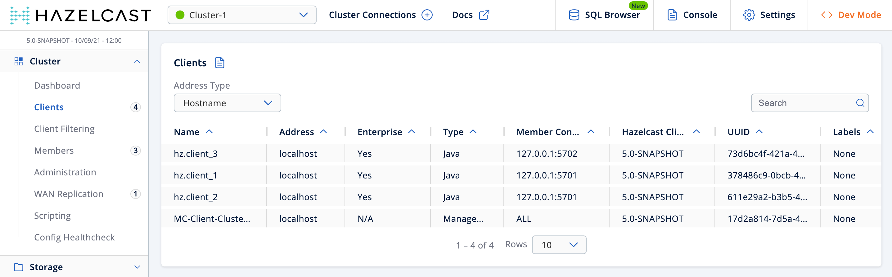 Client Grid View