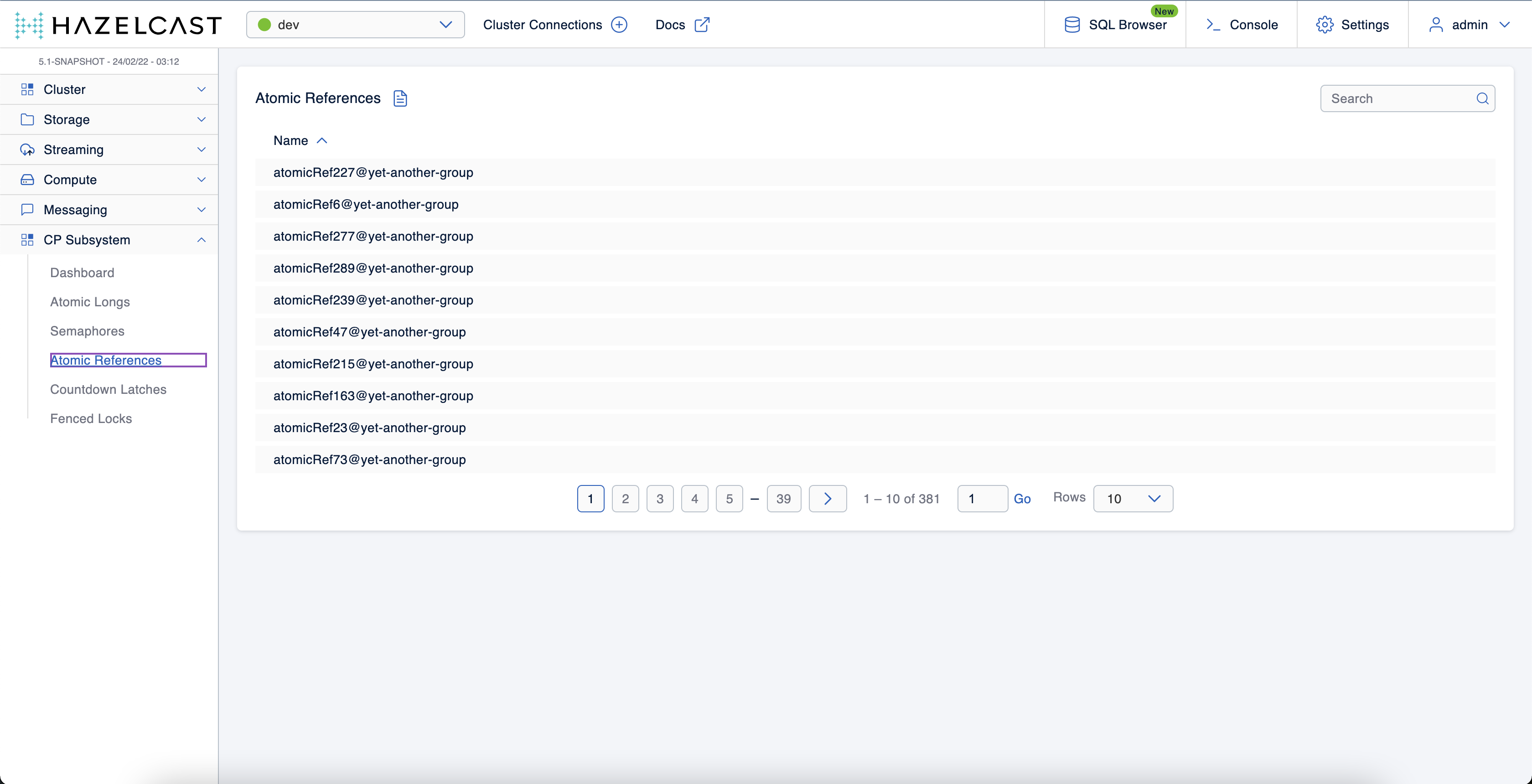 Atomic References View