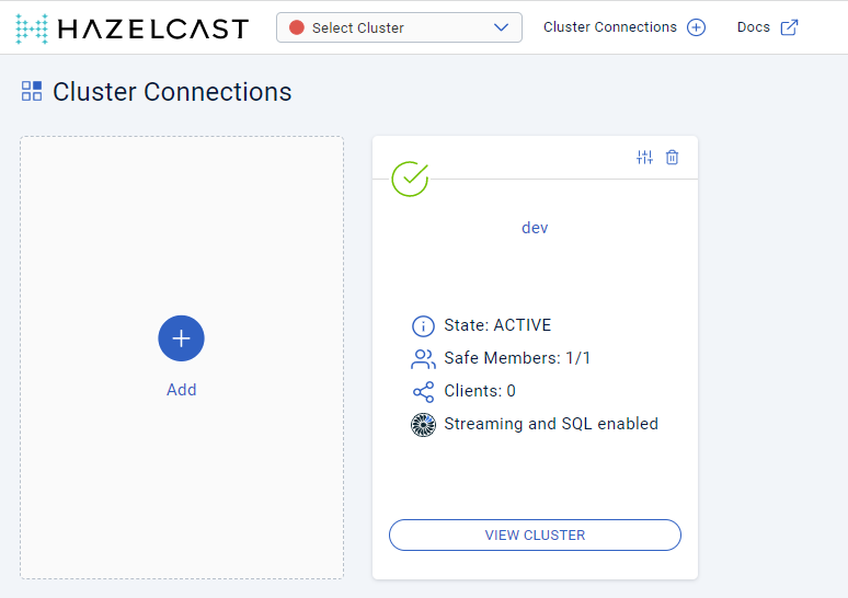 Connecting to the dev cluster