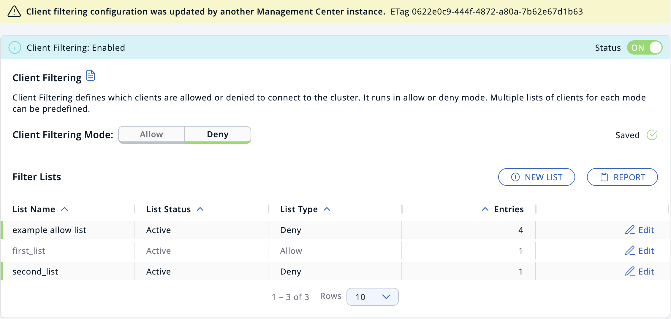 Client Filtering Updated