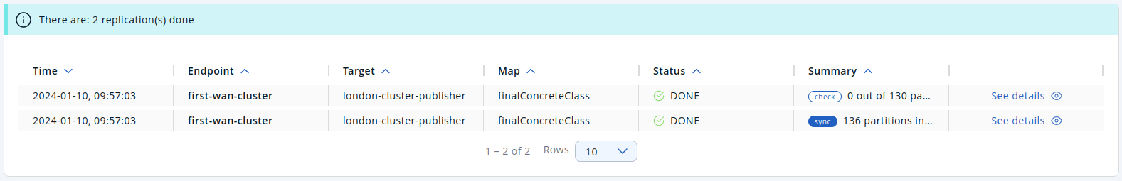 WAN Consistency Check Operation