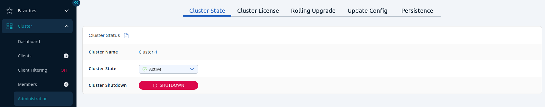 Changing Cluster state