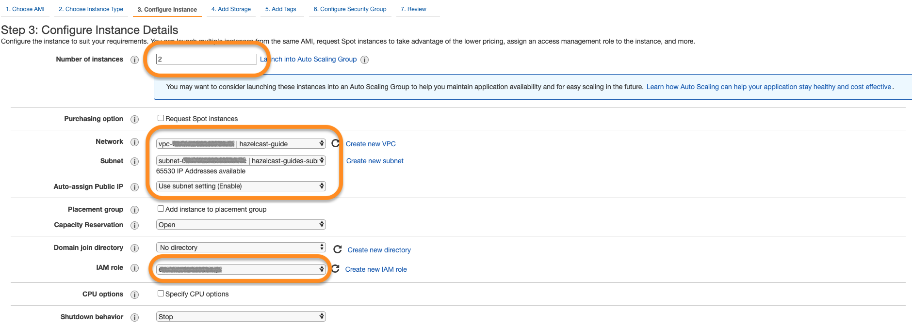 ss5.3 create instance